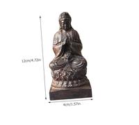 FUTUREORYY Statua di Guanyin in Legno Intagliato Decorazione Zen Sacra per Casa Scultura Buddha Antica Resistente e Artistica per Altare e Arredamento Spirituale