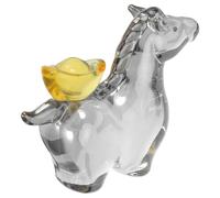 FUTUREORYY Statuetta di Cavallo in Cristallo Elegante per Ufficio e Camera da Letto, Decorazione Feng Shui 2026 per Attirare Fortuna e Benedizione