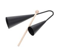 FUTUREORYY Strumento Musicale Percussione Doppio Corno Latino con Bastone in Legno Campanacci Resistenti e Compatti per Educazione Musicale e Sviluppo Coordinazione Manovra