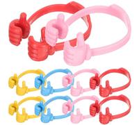 FUTUREORYY Supporti per Telefono in Plastica Creativi Thumbs Up, Set da 10 Pezzi Multicolore Design Resistente, Porta Cellulare da Tavolo per Visione Video e Uso Quotidiano Colore Casuale