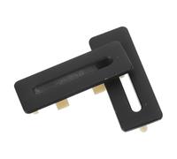 FUTUREORYY Tappo di Troppo Pieno per Lavandino Bagno 2 Pezzi, Copri Foro Laterale Rettangolare in Ottone Nero Opaco, Anello Copri Troppopieno per Lavabo Cucina, Facile Installazione,