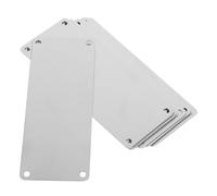 FUTUREORYY Targa Identificativa in Acciaio 100X50Mm 10 Pezzi 4 Fori, Placca Vuota per Incisione, Accessorio Porta per Uso Fai da Te e Applicazioni Professionali