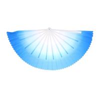 FUTUREORYY Ventaglio Danzante Vintage Pieghevole Blu da 33 Cm per Arti Marziali e Spettacoli, Accessorio Decorativo Anticato per Danza e Performance Sceniche