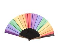 FUTUREORYY ventaglio Pieghevole Arcobaleno ventagli Pieghevoli per Matrimoni Fan dell'arcobaleno Ceiling Fan Decorazione casa adornare Appassionati di Prestazioni Fan per la Danza plastica