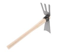 FUTUREORYY Zappetta da Doppia Punta Leggera con Manico in Legno Liscio Strumento Multifunzionale per Diserbo e Scavo Facile Attrezzo Pratico e Portatile per Giardinaggio