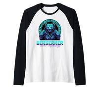Futurismo retrò Berserker Bear Mitologia norrena Maglia con Maniche Raglan