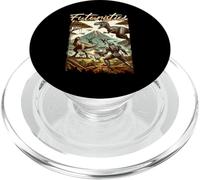 Futuristic Dinosaur Battle Sci Fi Action Art Warrior PopSockets PopGrip per MagSafe