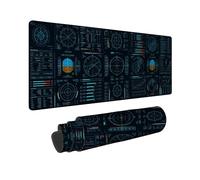 Futuristic HUD Radar Dashboard - Tappetino per mouse grande, 30,5 x 81,3 cm | Tappetino per mouse XXL, interfaccia radar, display tattico, tema tecnologico, accessori per computer