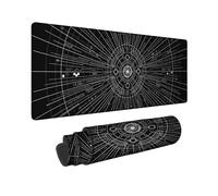Futuristic Tech Blueprint Circuitry - Tappetino per mouse grande, 30,5 x | Progetto tecnico, tappetino da scrivania, linee geometriche radianti, astratto moderno, spazio di lavoro high-tech
