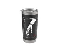 Futuristico Cyberpunk Mano Testo Giapponese Sci Fi Streetwear Bicchiere termico in acciaio inox doppia parete