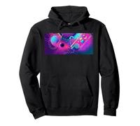 Futuristico & Cyberpunk Vibes SciFi Techno Estetica Grafica Felpa con Cappuccio