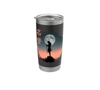 Futuristico Fantasma Samurai mit Giapponese retro Cyberpunk Bicchiere termico in acciaio inox doppia parete