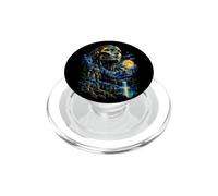 Futuristico Robot Moonlit Montagna Wilderness Fantasy Art PopSockets PopGrip per MagSafe