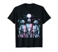 Futuristico, robotica, ululare, a, Il, Luna Skyline Maglietta