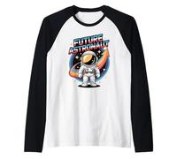 Futuro Astronauta Torna a Scuola Spazio Cartone Animato Maglia con Maniche Raglan