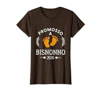 Futuro Bisnonno Annuncio Promosso a Bisnonno 2026 Maglietta, Donna, Marrone, M