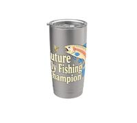 Futuro Campione di Pesca a Mosca Bambini Giovane Pescatore Umorismo Bicchiere termico in acciaio inox doppia parete