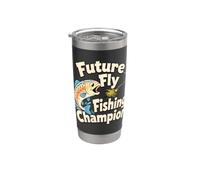 Futuro campione di pesca a mosca per bambini pescatori di trote Bicchiere termico in acciaio inox doppia parete