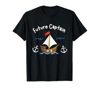 Futuro capitano barca a vela barca a vela ancora bambini marini Maglietta