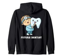 Futuro Dentista Carino Dente Del Fumetto Dentale Grafica Bambini Felpa con Cappuccio