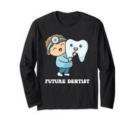 Futuro Dentista Carino Dente Del Fumetto Dentale Grafica Bambini Maglia a Manica