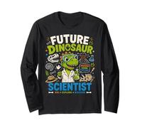 Futuro Dinosaur Scienziato Volcano Explorer Bambini Maglia a Manica