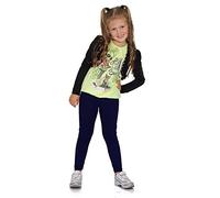 Futuro Fashion Leggings Bambina in Cotone Pantaloni Bambine E Ragazze Lisci A Lunghezza Intera Elasticizzati Leggings Colorati Opachi Adatti per Il E per Giorni, età 2-13