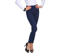 Futuro Fashion - Leggings Donna Termici - Interno in Pile - Super Caldi - Blu Navy - 46 - FX2P8