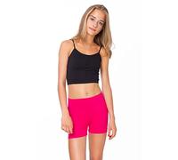 FUTURO FASHION Supermorbido Shorts di Cotone Elasticizzato Yoga Slip UK 8-22 psl5 - Rosa, 45.5 EU