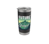 Futuro geologo Divertimento Studente Scienze della Terra Amante della Geologia Bicchiere termico in acciaio inox doppia parete