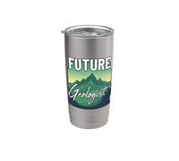 Futuro geologo Divertimento Studente Scienze della Terra Amante della Geologia Bicchiere termico in acciaio inox doppia parete