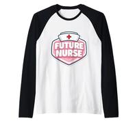 Futuro Infermiera Giovane Ragazza Figlia Infermieristica Studente Fem Maglia con Maniche Raglan