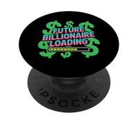 Futuro miliardario Caricamento Vintage Funny Billionaire Memes PopSockets PopGrip Adesivo