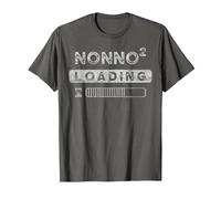 Futuro Nonno, Secondo Figli Annuncio di Nascita per Il Nonno Maglietta, Uomo, Asfalto, XL