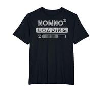 Futuro Nonno, Secondo Figli Annuncio di Nascita per Il Nonno Maglietta, Uomo Taglie Grandi, Nero, 2X Tall