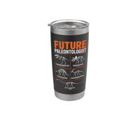 Futuro paleontologo, dinosauro, scienza fossile, design per bambini Bicchiere termico in acciaio inox doppia parete