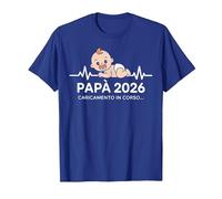 Futuro papà 2026 Loading Regali Divertente per Papa Padre Maglietta, Uomo, Blu Reale, S