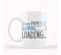 "Futuro Papà Loading" Tazza Mug in Ceramica Colazione Idea Regalo Festa del Papà 2023 Natale Compleanno Supereroe Personalizzata per Nuovo Arrivo Maschietto Amore Babbo Caffè The Tisana Latte Spremuta