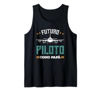 Futuro Piloto Como Papá Avión Aviación Regalo Piloto Canotta