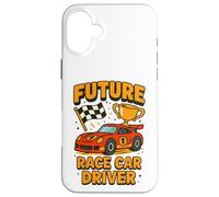 Futuro Race Car Driver Bambini Auto Racing Carriera Sogno Custodia per iPhone 16 Plus