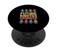 Futuro Robotica Ingegnere Divertente Pixel Robot PopSockets PopGrip Adesivo