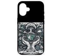 Futuro sostenibile Terra & Albero Mani Eco Consapevolezza Vintage Custodia per iPhone 16