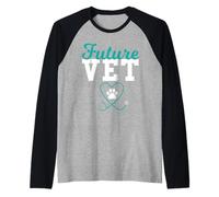 Futuro Veterinario diventando Medico Animale Maglia con Maniche Raglan