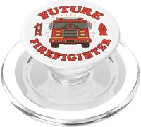 Futuro vigile del fuoco bambini camion dei pompieri di salvataggio camion dei pompieri carriera PopSockets PopGrip per MagSafe