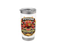 Futuro vigile del fuoco coraggioso fin dall'inizio bambini Bicchiere termico in acciaio inox doppia parete