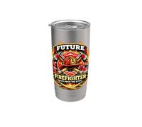 Futuro vigile del fuoco coraggioso fin dall'inizio bambini Bicchiere termico in acciaio inox doppia parete