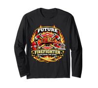 Futuro Vigile del Fuoco Coraggioso Fin dall'inizio Bambini Maglia a Manica