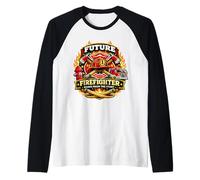 Futuro Vigile del Fuoco Coraggioso Fin dall'inizio Bambini Maglia con Maniche Raglan