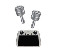 Fututech - 2 pezzi Joystick in alluminio per DJI RC Mini3 Mini 3 Pro Dondolo Joystick per telecomando con schermo ad alta sensibilità, design ergonomico, accessori per drone (argento)