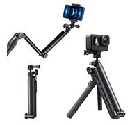 Fututech 22-55 cm 2 in 1 Bastone Selfie con Treppiede per Telecamere d'azione Mobile per GoPro per DJI OSMO Action3 2 Asta Selfie per Insta360 X3 2 RS Accessorio